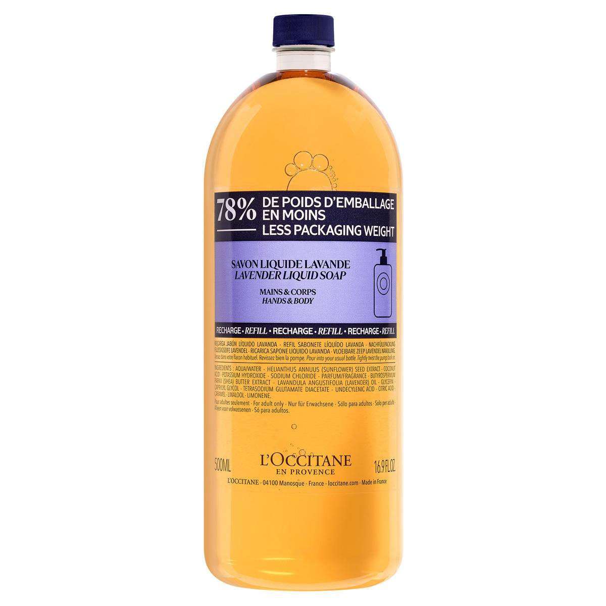 L'Occitane Shea Lavendel Flüssigseife Nachfüllpackung 500 ml - 1