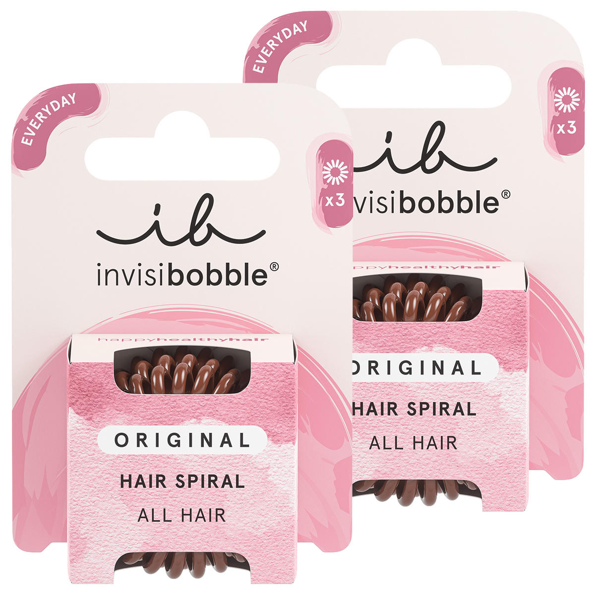 invisibobble Haargummis Set (braun) 6 Stück - 1