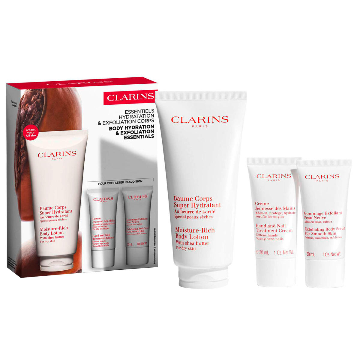 CLARINS Body Hydration & Exfoliation Essentials  - 1