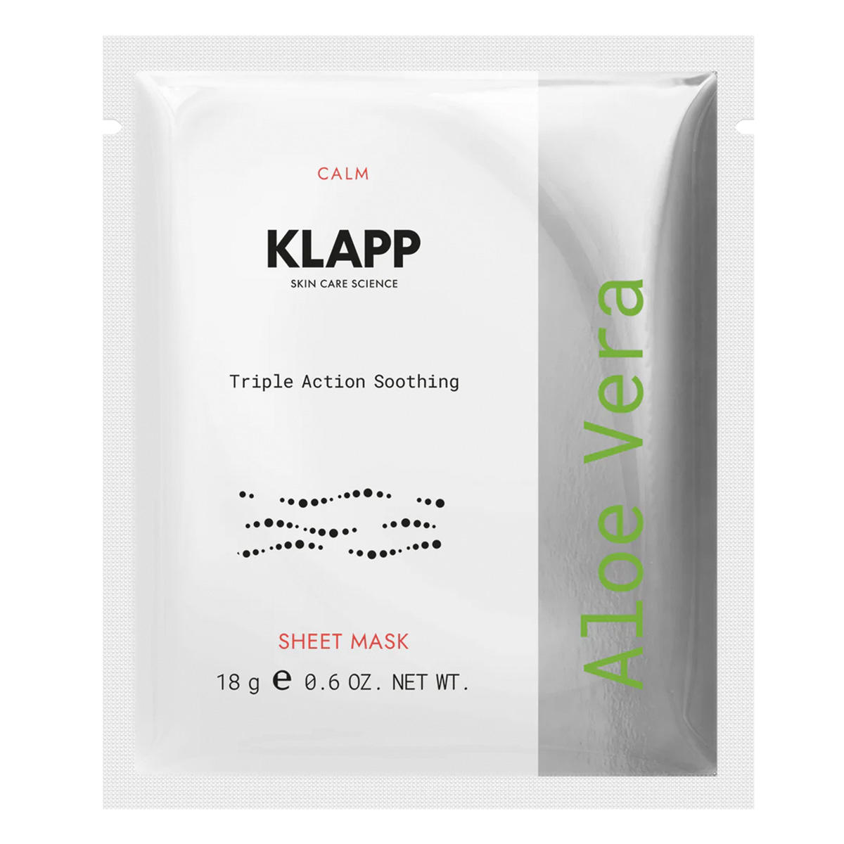 KLAPP Aloe Vera Triple Action Soothing Sheet Mask 18 g - 1