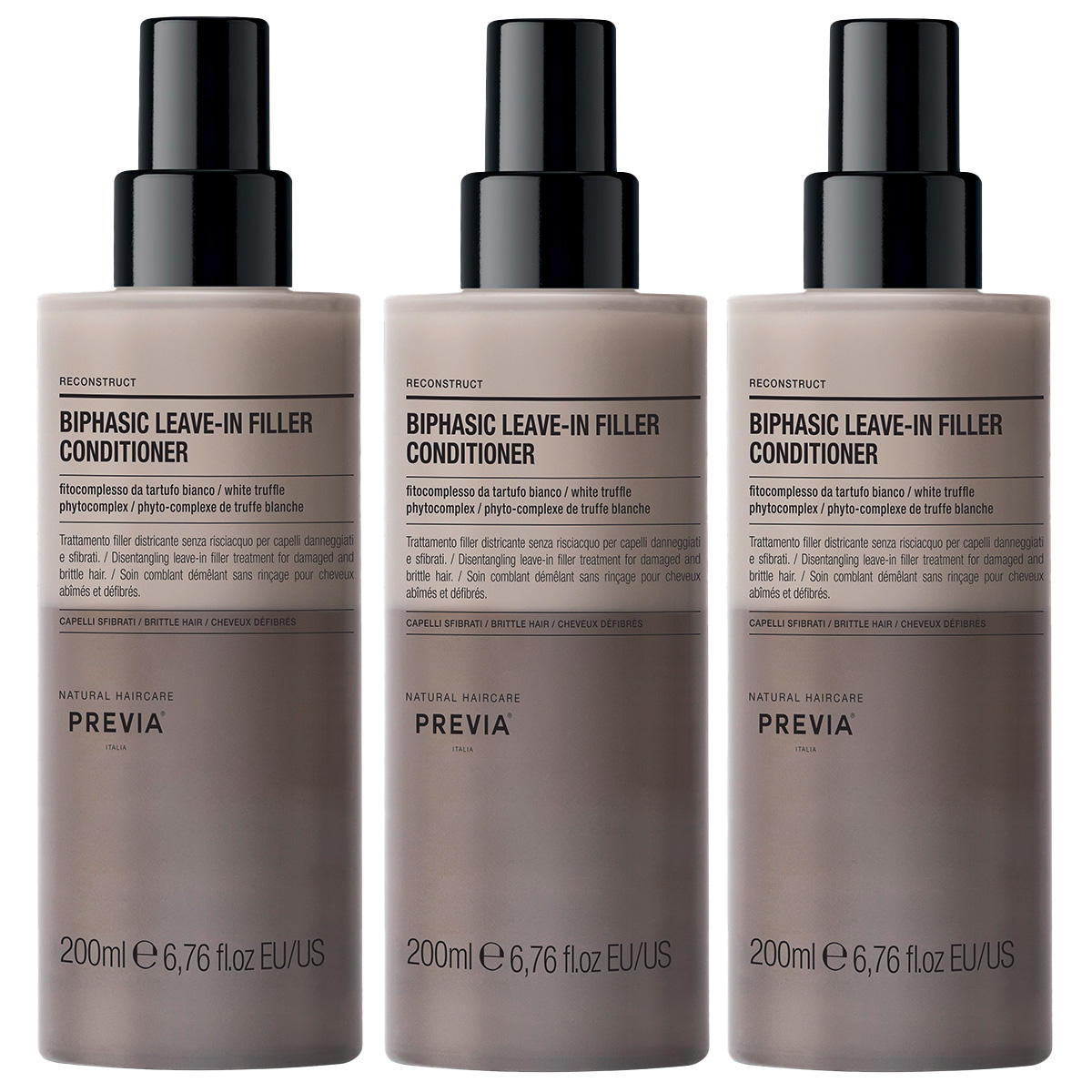PREVIA Reconstruct Filler Biphasic Leave-In 3er Set 3 x 200 ml - 1