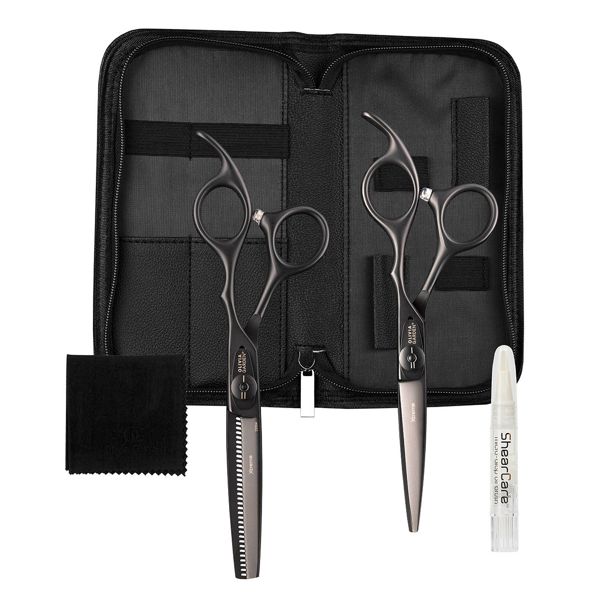 Olivia Garden Xtreme Matt Black Scheren-Set  - 1