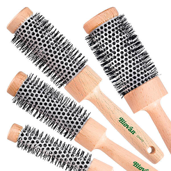 Biovan Cepillo redondo del secador de pelo con revestimiento cerámico  - 1