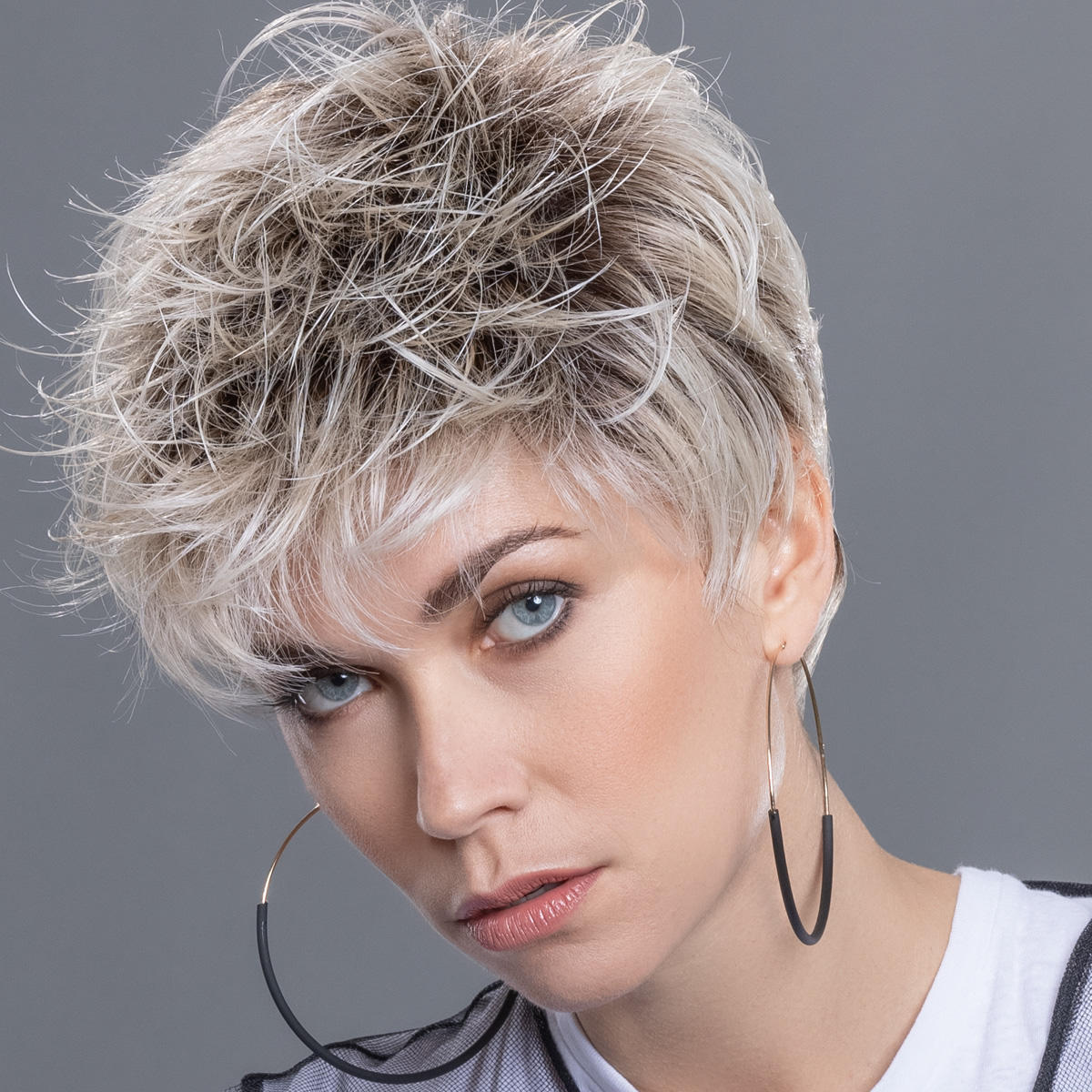 Perruque Blonde Starlette Années 50 - Cheveux Synthétiques Avec Nœud Rose - Pour Déguisement Housewife, Soirée Rétro