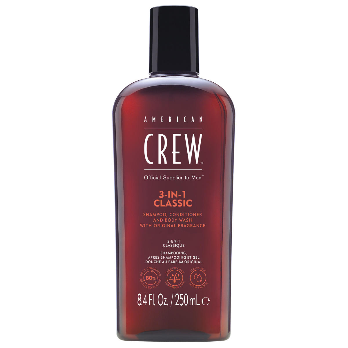 American Crew 3In1 Classic Shampoo, Conditioner & Body Wash  - 1