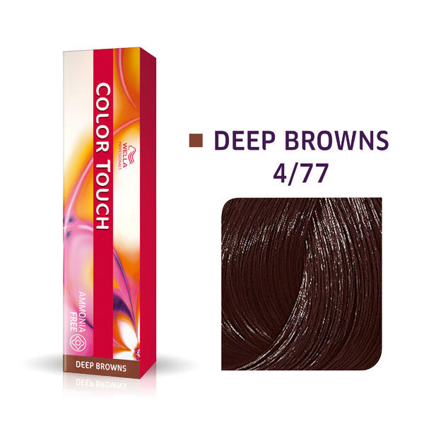 Wella Color Touch Deep Browns 4/77 Mittelbraun Braun Intensiv - 1