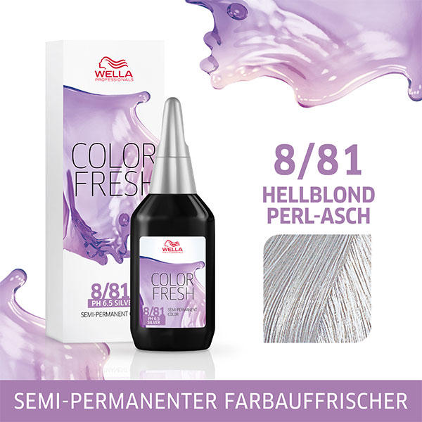 Wella Color Fresh pH 6.5 - Silver 8/81 Hellblond Perl Asch, 75 ml - 1