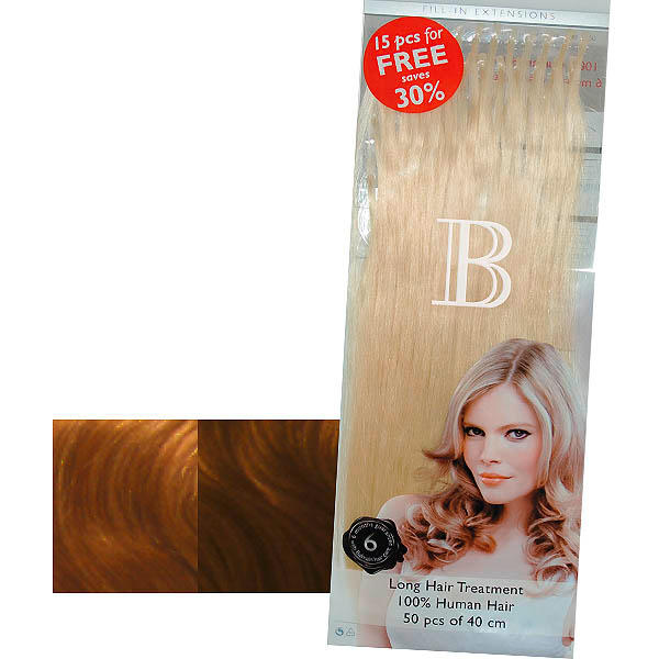 Balmain Fill-In Extensions Value Pack Natural Straight 25/27 Ultra Light Gold Blond/Medium Beige Blond - 1