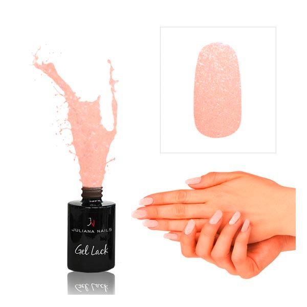 Juliana Nails Gel Lack Glitter/Shimmer Glitter Zartrosa, Flasche 6 ml - 1