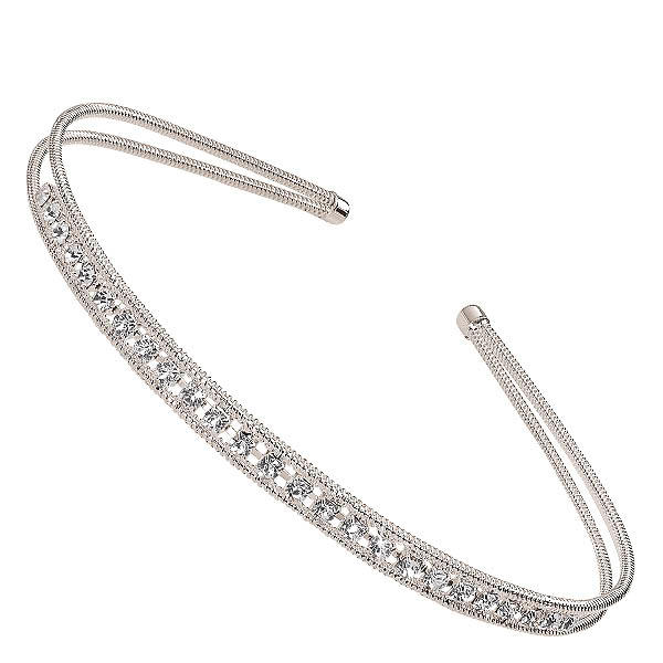 Dynatron Haarreif Strass Antik Silberfarben - 1