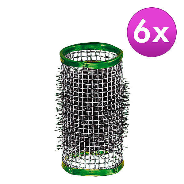 MyBrand Wire hair curler with bristles Green, Ø 32 mm, Per package 6 pieces - 1