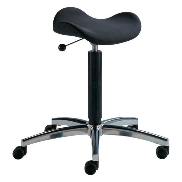 Work stool 1120 with 5-leg base 5-leg cross chrome - 1