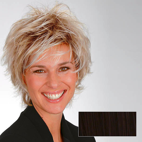 Gisela Mayer Parrucca di capelli sintetici Petra Nero - 1