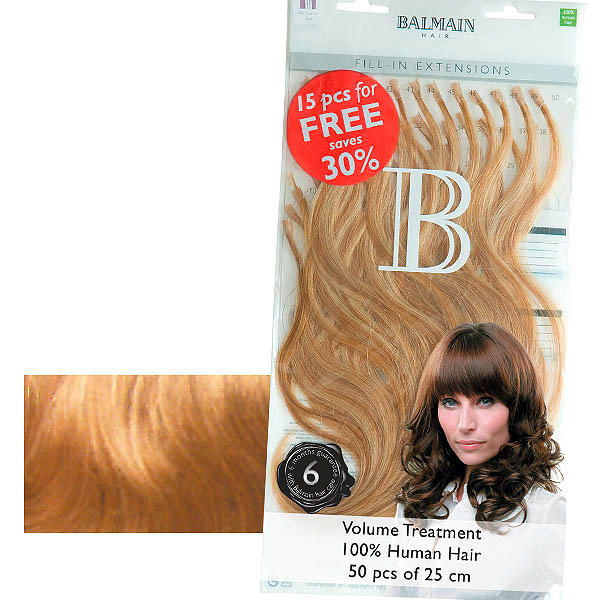 Balmain Fill-In Extensions Value Pack Natural Straight 613 (level 10) Extra Light Blond - 1