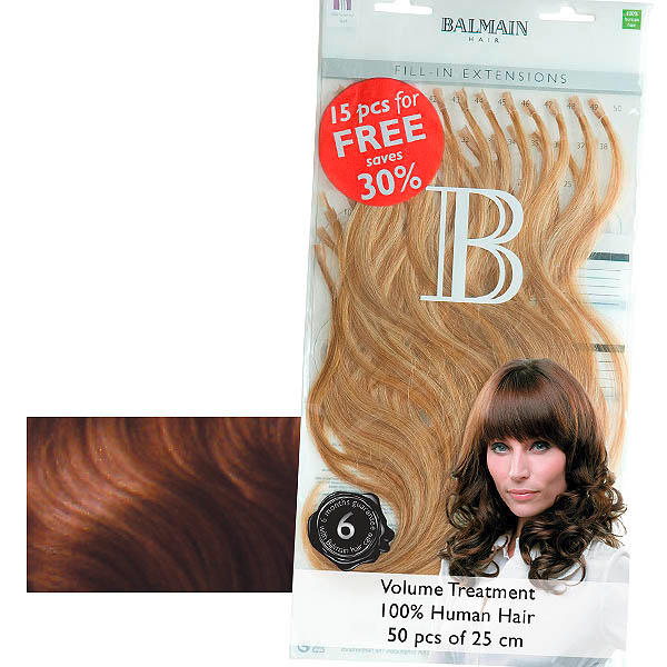Balmain Fill-In Extensions Value Pack Natural Straight 10 (level 6) Dark Blond - 1
