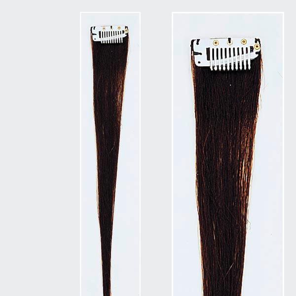 Solida Bel Hair Mini Stringy Jamie Echthaar-Strähne Dunkelbraun - 1