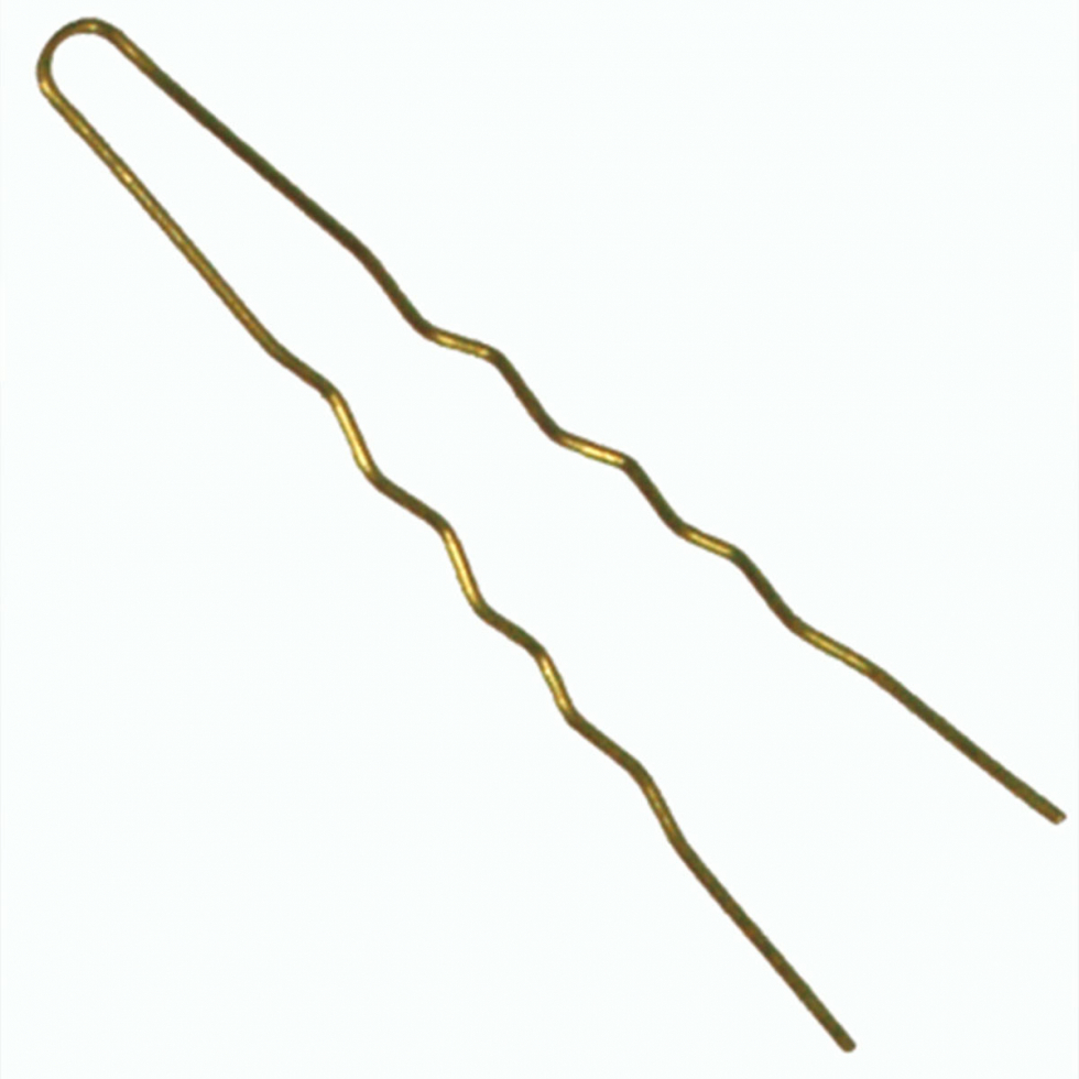 MyBrand ARI hairpins 10 pieces gold, corrugated, 65mm - 1