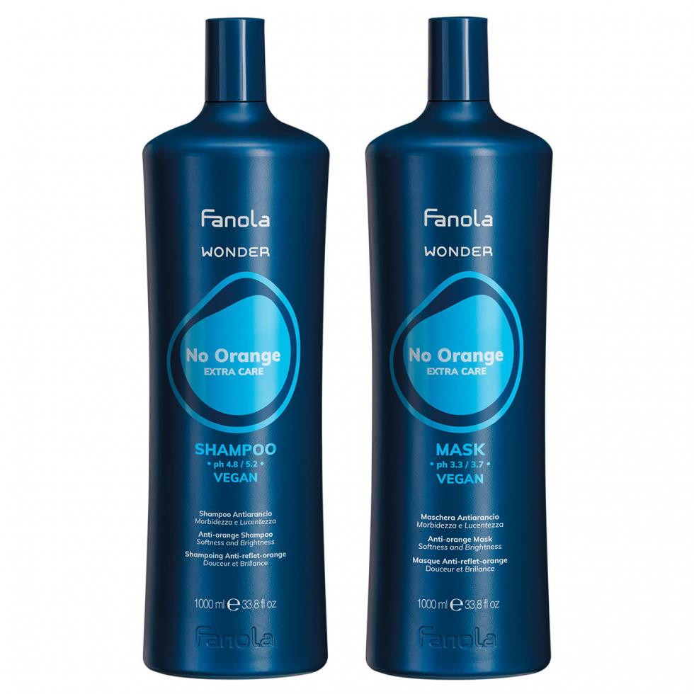 Fanola Wonder No Orange Set 2 (Shampoo 1000 ml + Mask 1000 ml)  - 1