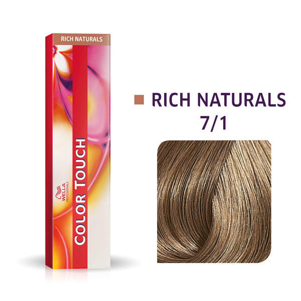 Wella Color Touch Rich Naturals 7/1 Medium Blond Ash - 1