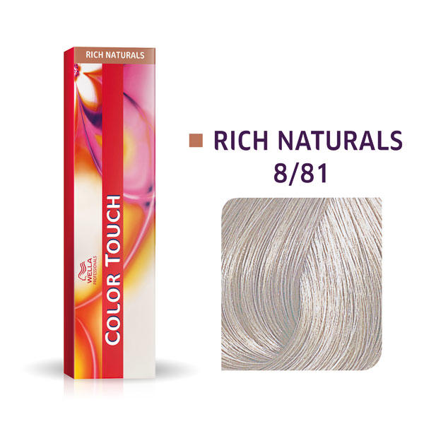 Wella Color Touch Rich Naturals 8/81 Rubio claro perlado ceniza - 1