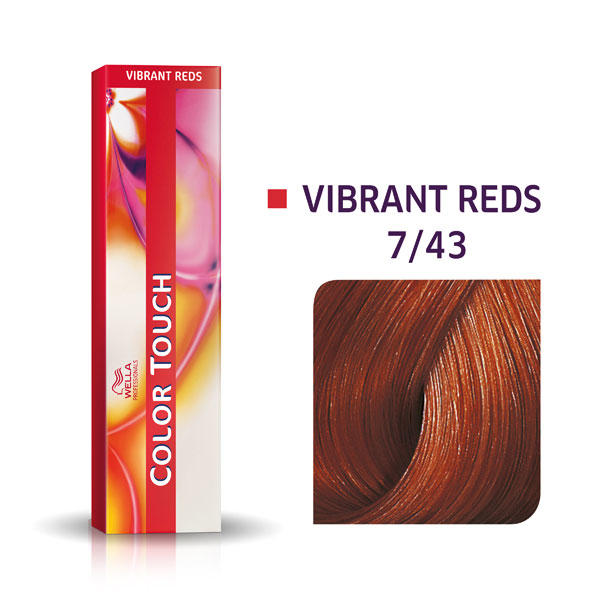 Wella Color Touch Vibrant Reds 7/43 Rubio Medio Rojo Oro - 1