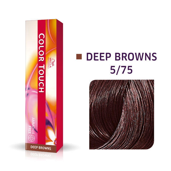 Wella Color Touch Deep Browns 5/75 Lichtbruin Bruin Mahonie - 1