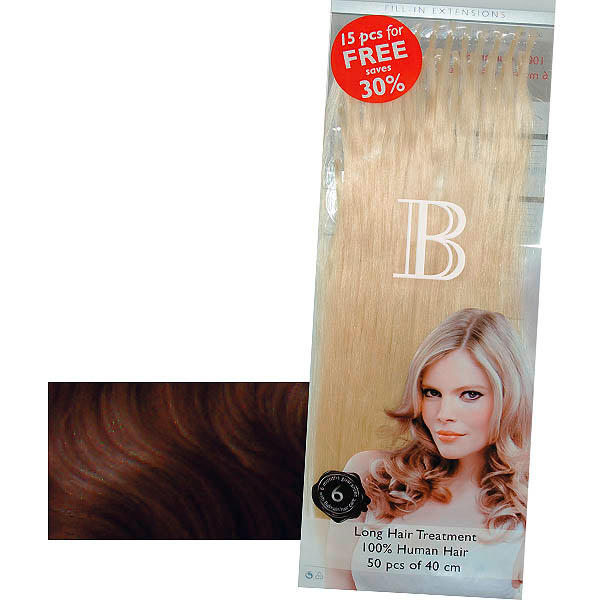 Balmain Fill-In Extensions Value Pack Natural Straight 6 Light Mocca - 1