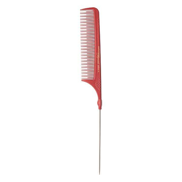 Hercules Sägemann Toupier needle handle comb HS C21 Red - 1