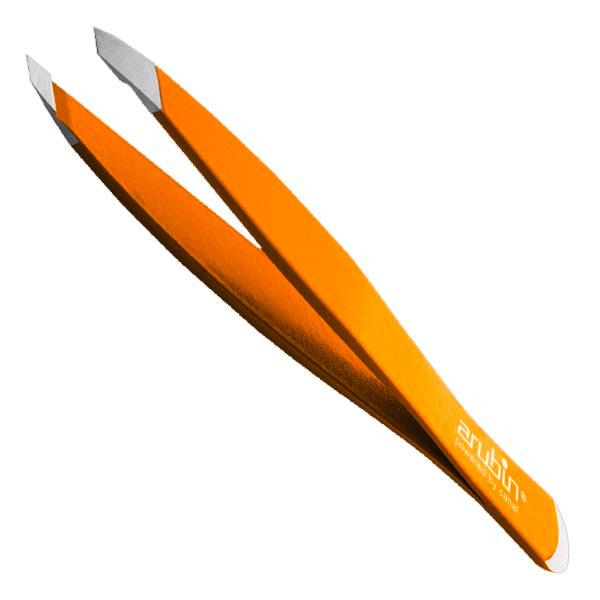 Canal Tweezers oblique with cuticle pusher Orange - 1