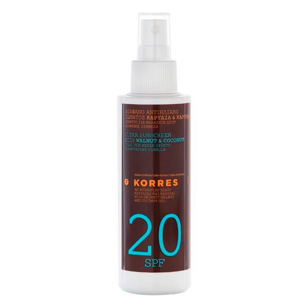 KORRES Clear Sunscreen Spray Walnut & Coconut SPF 20 150 ml - 1