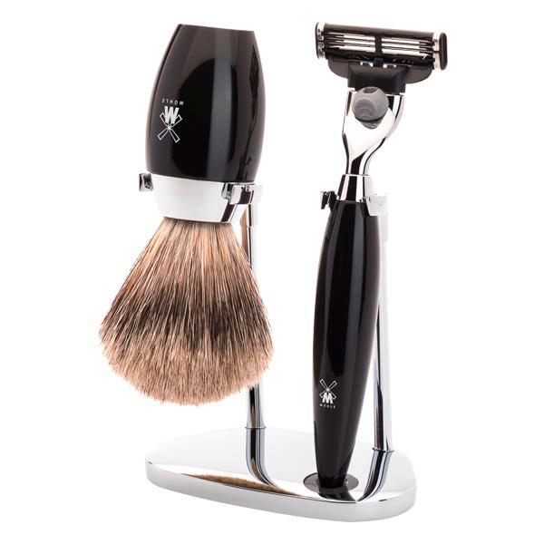 MÜHLE Shaving set with 3-blade razor precious resin  - 1