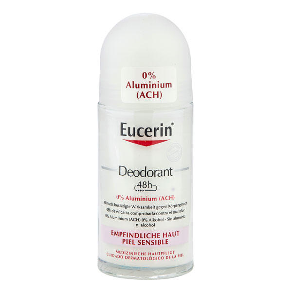 Eucerin Deodorant Roll-on Sensitive Skin 48 h 0 % Aluminum 50 ml - 1