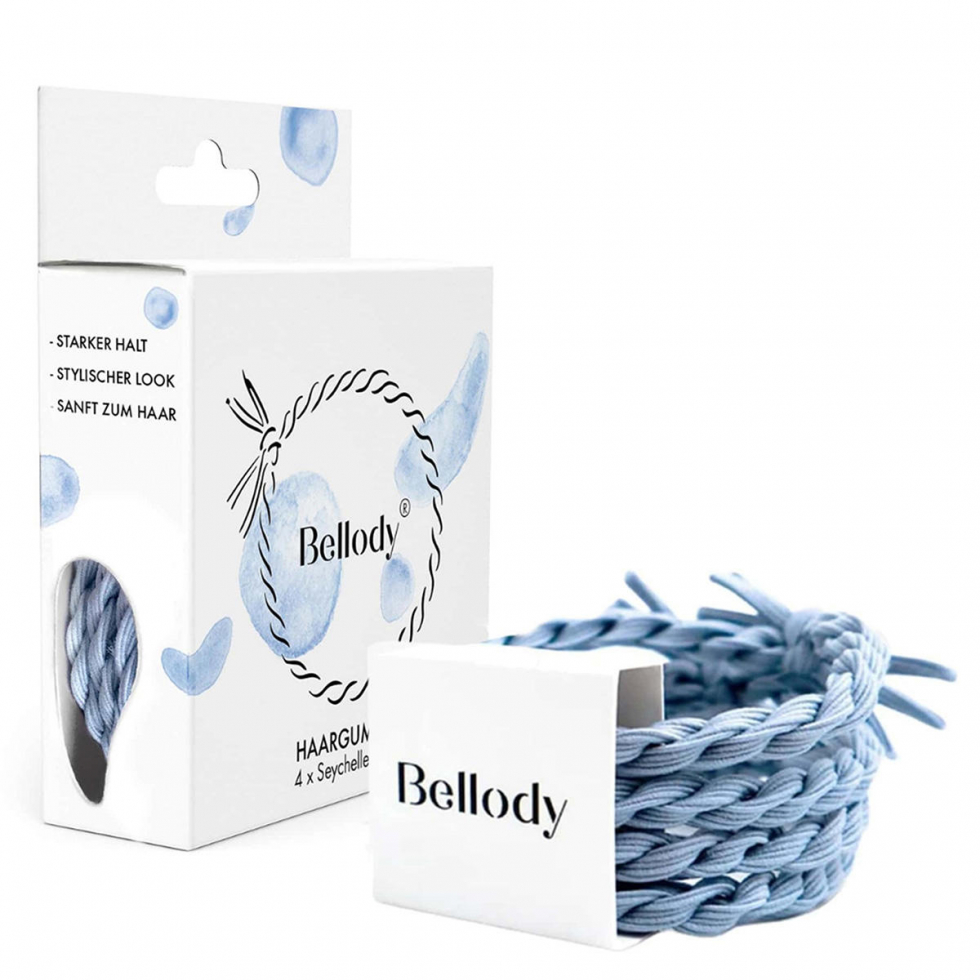 Bellody Original hair ties Seychelles Blue 4 pieces - 1
