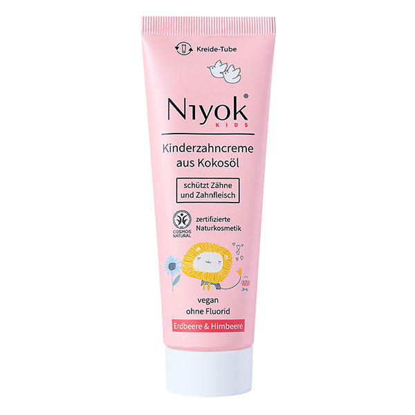 Niyok Coconut oil toothpaste - Strawberry & Raspberry KIDS 75 ml - 1