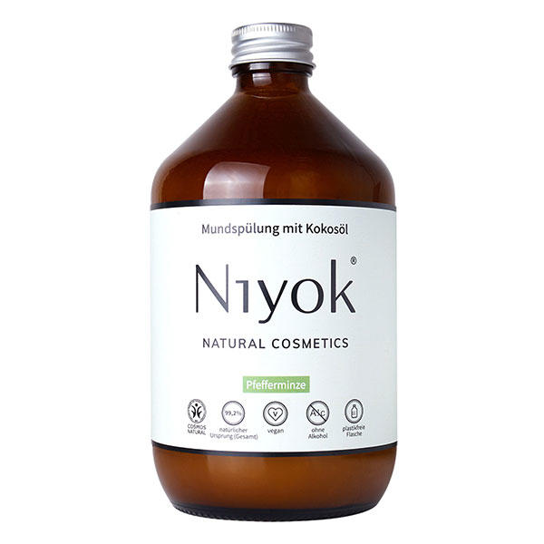 Niyok Enjuague bucal con aceite de coco - menta 500 ml - 1