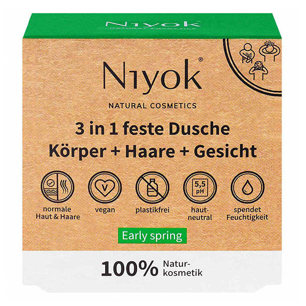 Niyok 3 in 1 feste Dusche - Early spring 80 g - 1