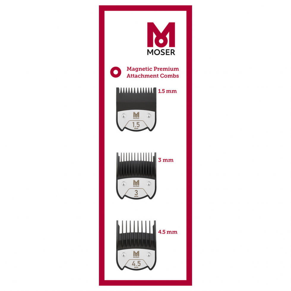 Moser Premium set magnetische opzetkammen  - 1