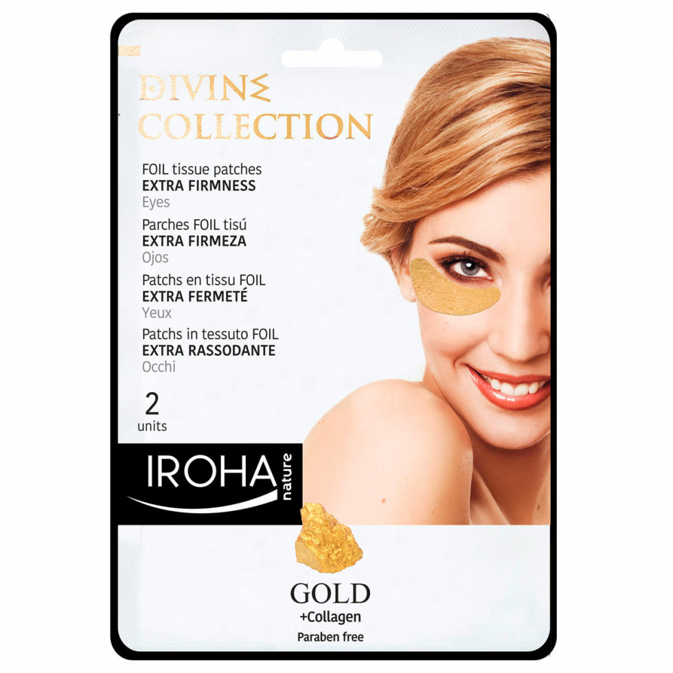 IROHA nature Divin Collection Gold & Collagen Extra Firmess Augenpads 2 Stück - 1