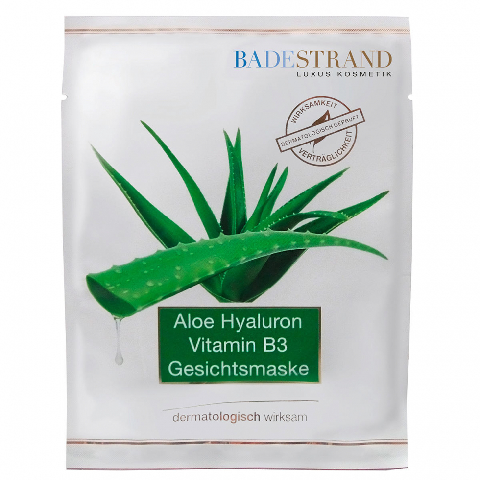 Badestrand Aloe Hyaluron Vitamin B3 Gesichtsmaske 20 ml - 1