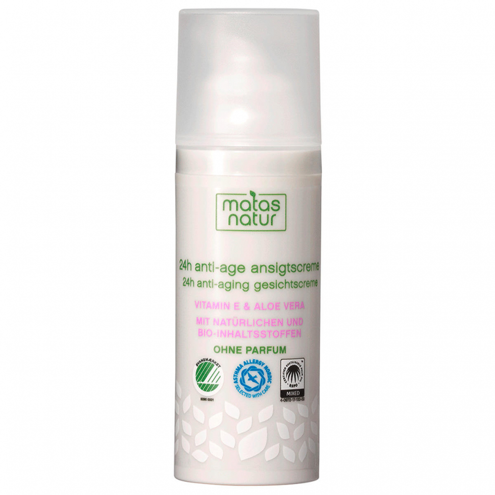 MATAS Natur Crema facial antiedad 24H con aloe vera y vitamina E 50 ml - 1