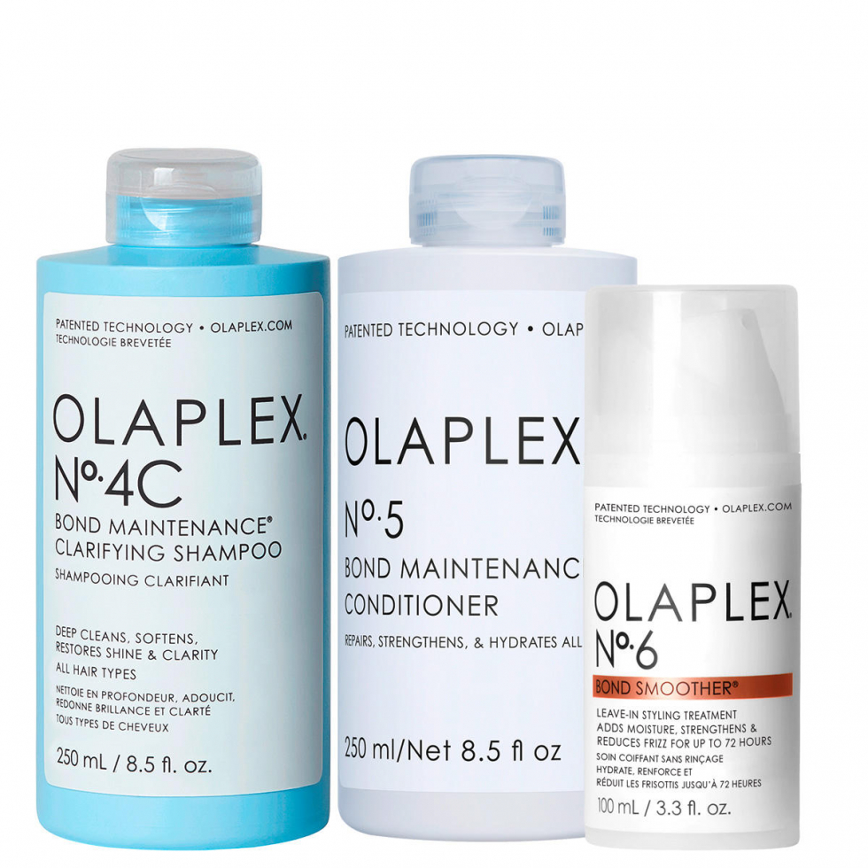 Olaplex Trio Repair Set No.4C Shampoo + No.5 Conditioner + No.6 Leave In  - 1