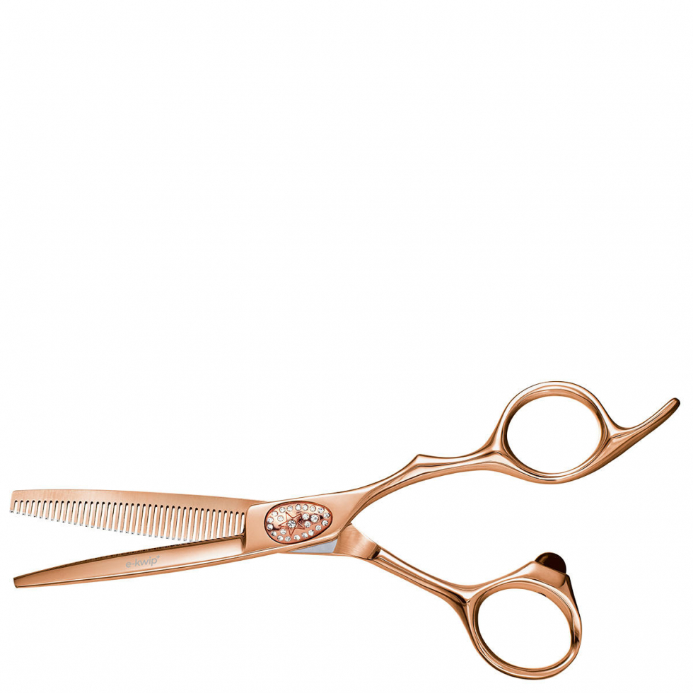 e-kwip + Primus modeling scissors 5,5" 40 Zähne pink-gold - 1