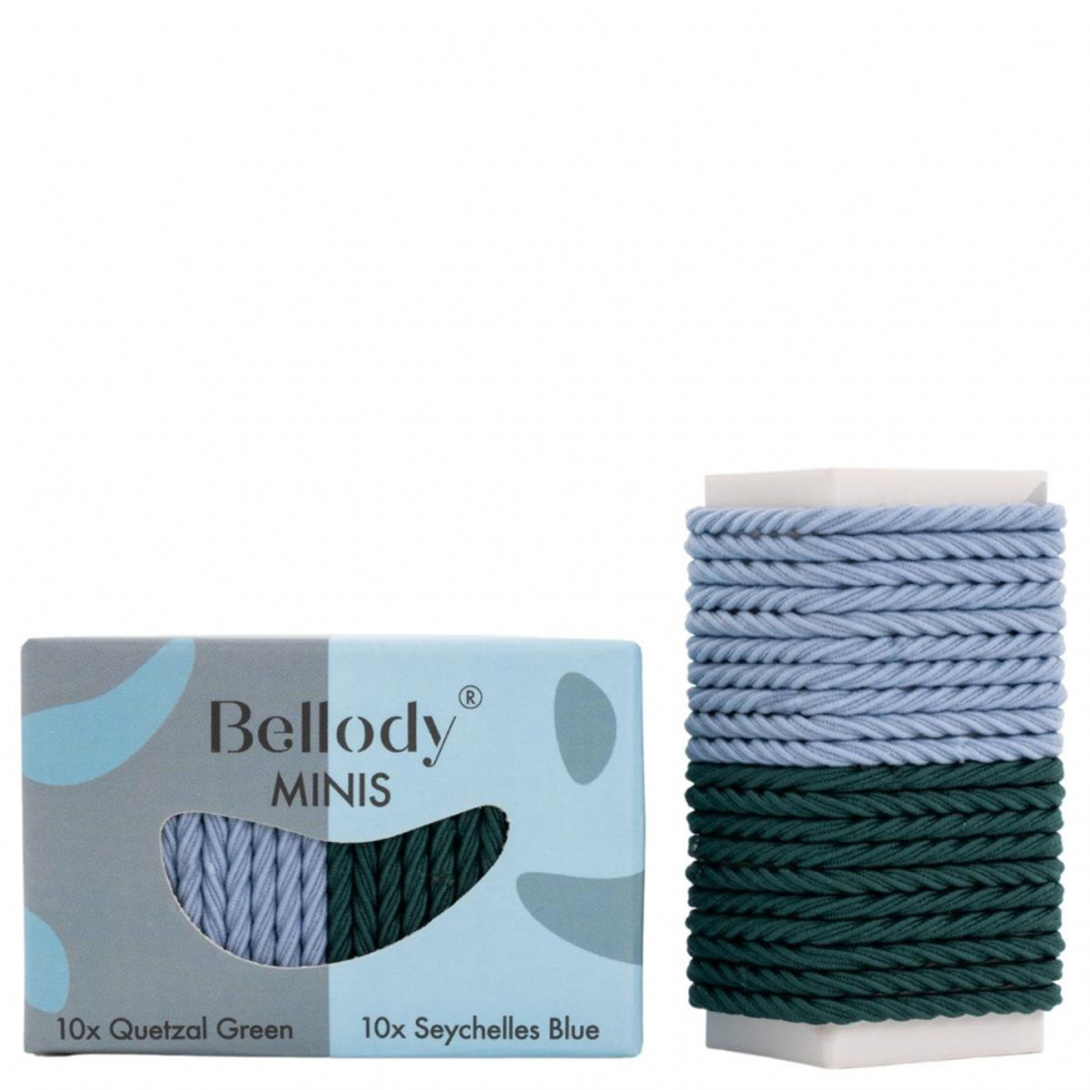 Bellody Minis hair ties Quetzal Green/Seychelles Blue 20 Stück - 1