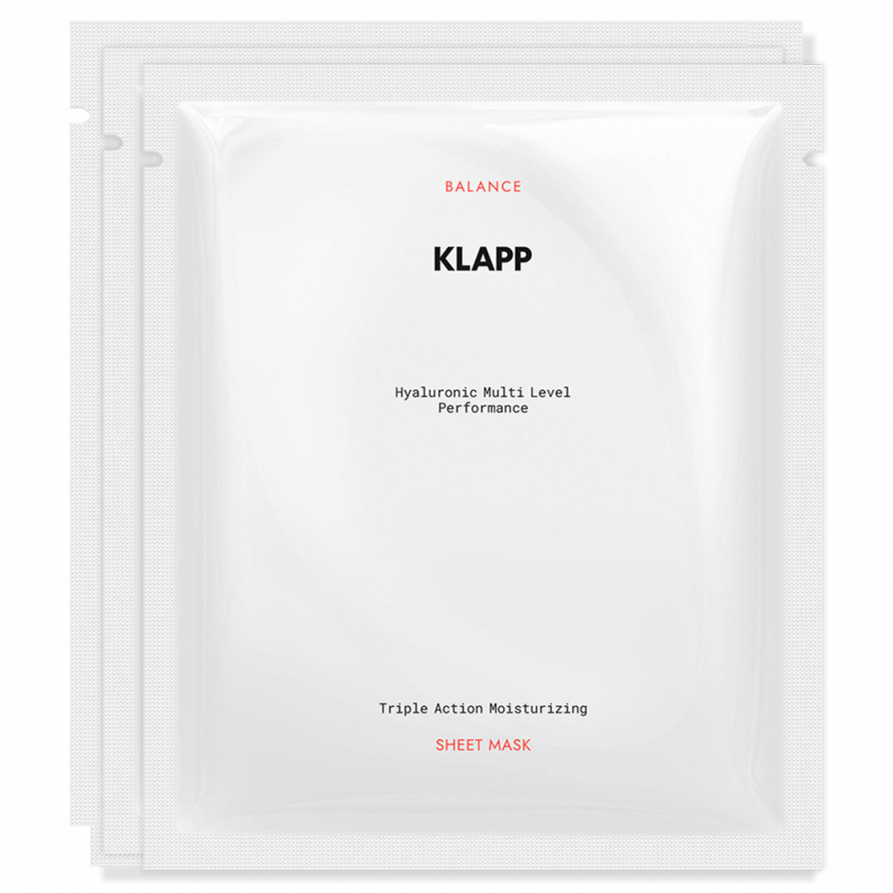 KLAPP Hyaluronic Multi Level Performance Triple Action Moisturizing Sheet Mask Pro Packung 3 Stück - 1