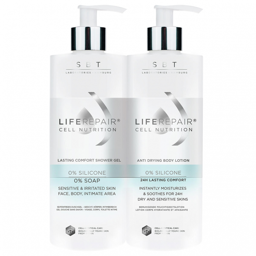 SBT Liferepair Duo pack Shower Gel + Body Lotion 2 x 400 ml - 1