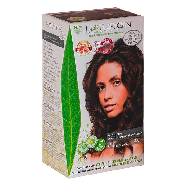 Naturigin Permanent Hair Color Cream Set 3.0 Dark Coffee Brown - 1