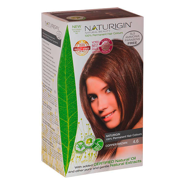 Naturigin Permanent Hair Color Cream Set 4.6 Copper Brown - 1