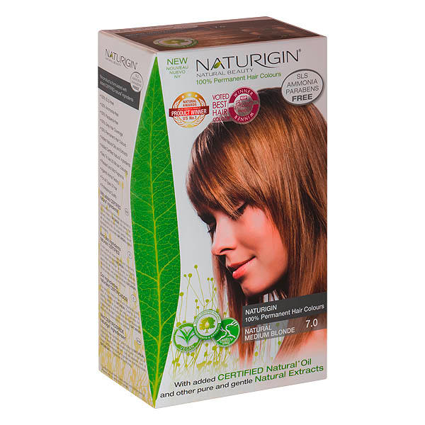 Naturigin Permanent Hair Color Cream Set 7.0 Natural Medium Blonde - 1