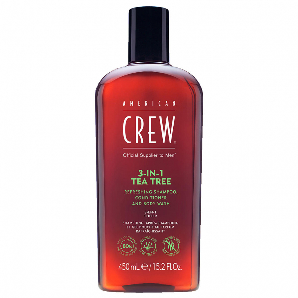 American Crew Classic 3-en-1 Shampooing Gel Douche 450 Ml - Nettoyant Parfumé Homme