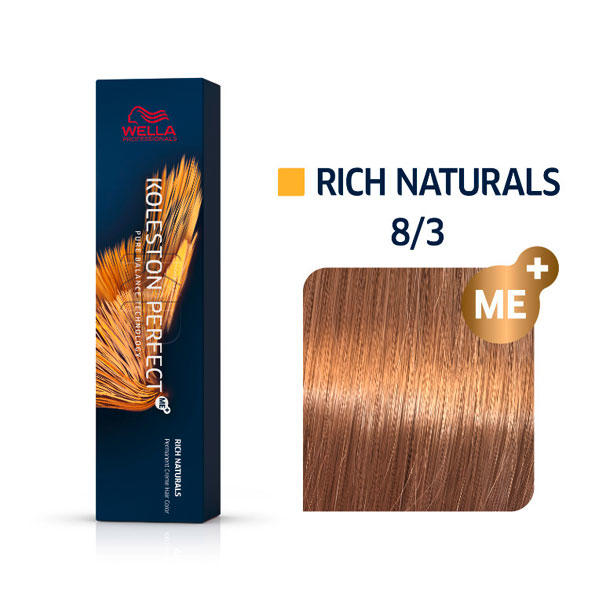 Wella Koleston Perfect Rich Naturals 8/3 Licht blond goud, 60 ml - 1